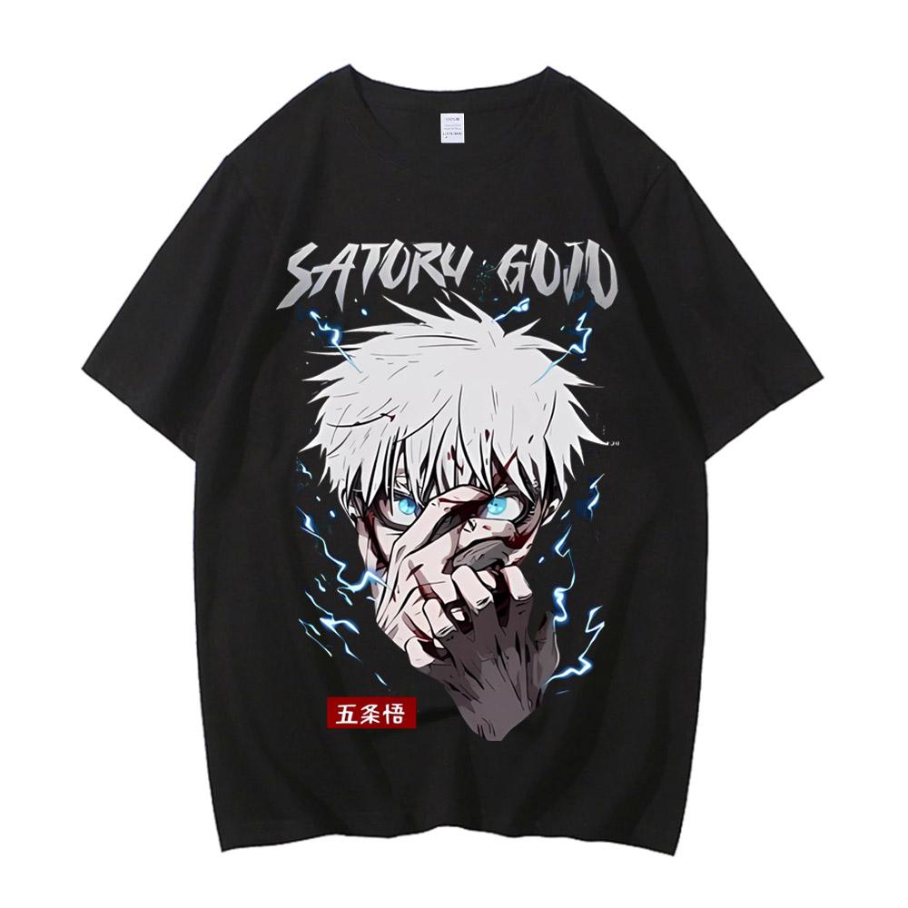 

High Quality Cotton Jujutsu Kaisen T Shirt Satoru Gojo Print Fashion Summer Casual Top Unisex Womens Summer TShirt Street Clothing 4XL