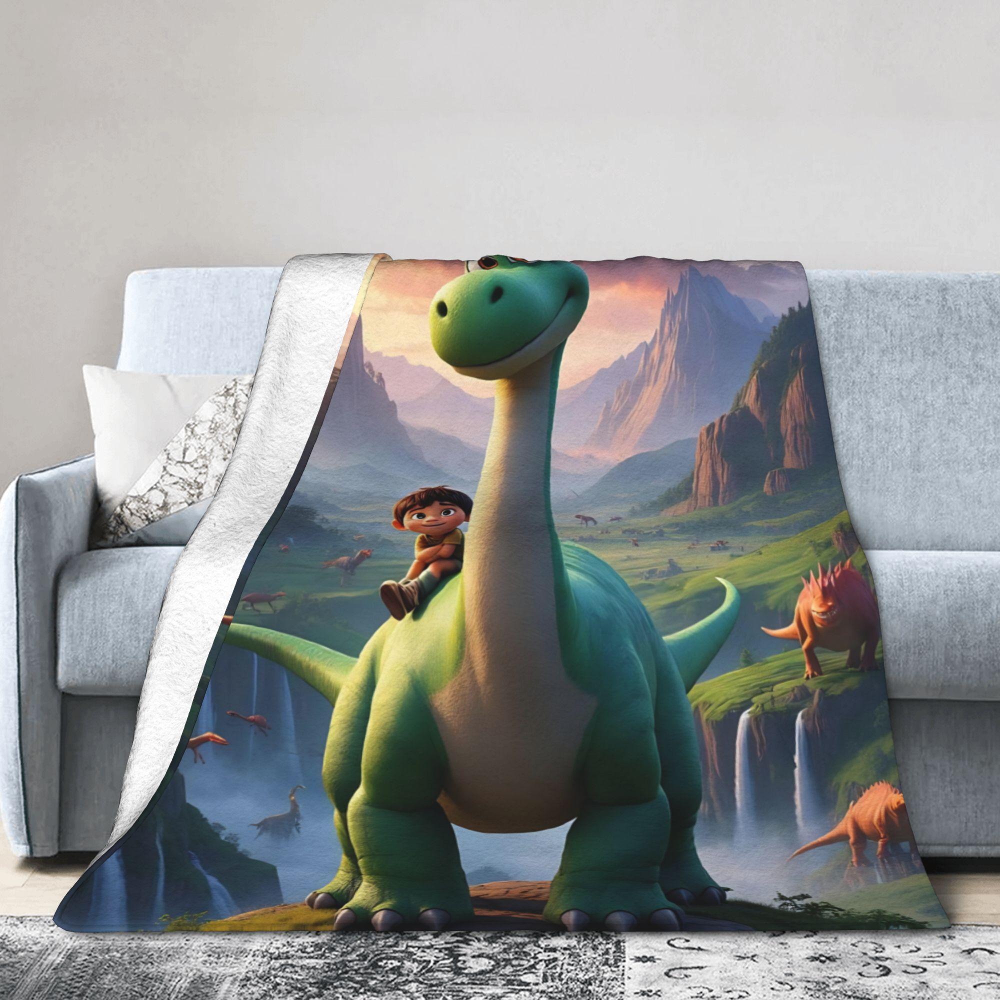The Good Dinosaur Arlo Spot Knitted Blanket Cute Cartoon Flannel Throw Blankets Bedding Couch Ultra-Soft Warm Bedspread Portable