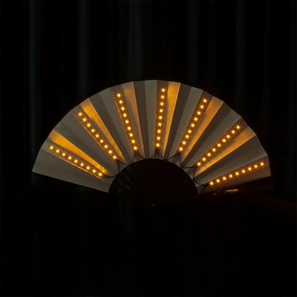 Uzaktan Kumandalı ve USB Şarjlı İridesan LED RGB Katlanır Vantilatör - 7 Renk