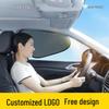 Customizable Logo Mesh Car Sun Shade - Electrostatic Adsorption Sun Protection Curtain