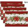 1Pcs New Linen Placemat, Holiday Party Decoration, Cup Anti Fouling and Heat-insulating Table Mat