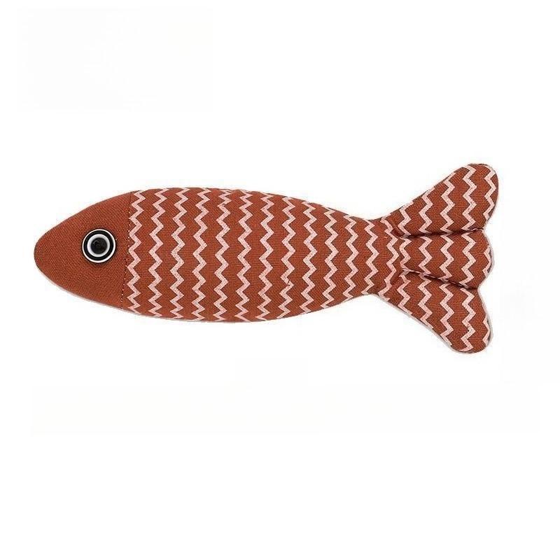 Self Pleasure Relieve Boredom Cat Mint Linen Simulation Fish Kitten Cat Teasing Stick красный