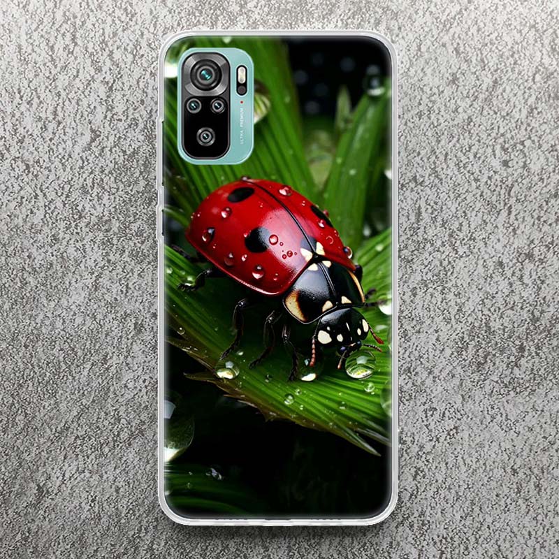 Insect Seven-Star ladybug Print Soft Case for Xiaomi Redmi Note 14 13 12S 11S Phone Shell 10 Pro Plus 11E 11T 12 11 10S 5G Cover