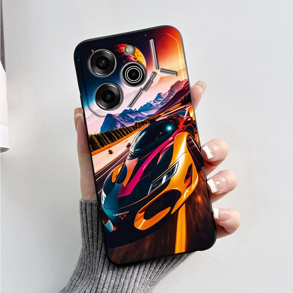 For Tecno Pova 6 Pro Case 6.78" Marble Black Silicone Soft Back Cover For Tecno Pova 6 Pro Phone Case Pova6 Pro 6Pro Coque Funda