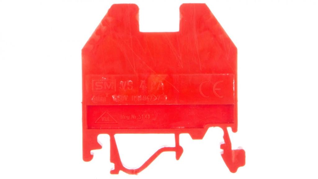 Złączka Szynowa Gwintowa 4Mm2 Czerwona Vs 4 Pa+ 003901039