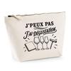 Toiletry Bag - PLANETEE - I Can't Minimalist - 100% Beige Cotton - 3 L - Metal Zip