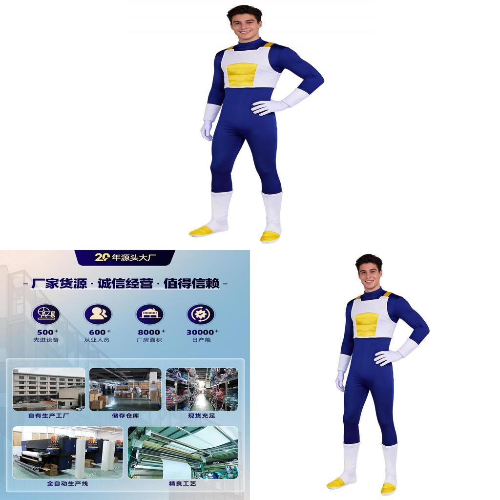 Dragon Ball Vegeta IV Cosplay Anzug aus Polyesterstoff für Anime-Spiel Rollenspiel