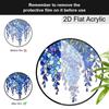 Acrylic Wisteria Flower Suncatcher Stained Glass Effect Window Hanging Ornament Floral Gift for Home