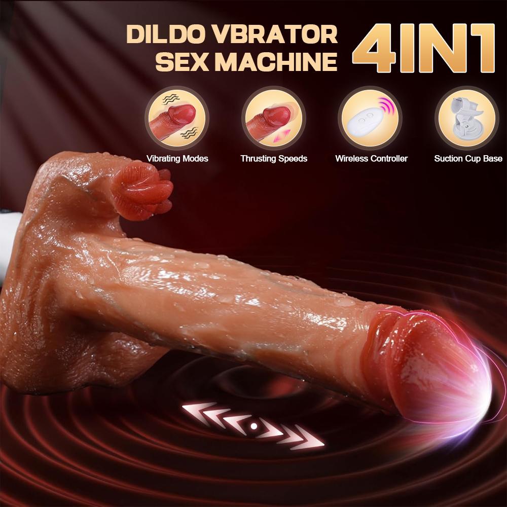 Eksklusiv silikonvibrator for kvinner, kvinnelige masturbatorer med teleskop- og vibrasjonsmoduser, voksen sexleketøy type 1