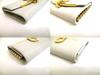 Authentic Salvatore Ferragamo Gancini Light Gray Leather Gold H/W 6Pics Key Chain #a980  Refurbished