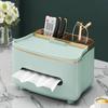 Tissue Box Holder With Spring Desktop Wall-Mounted Tissue Box Cover Paper Towel Dispenser Paper Extraction Dispenser For Car