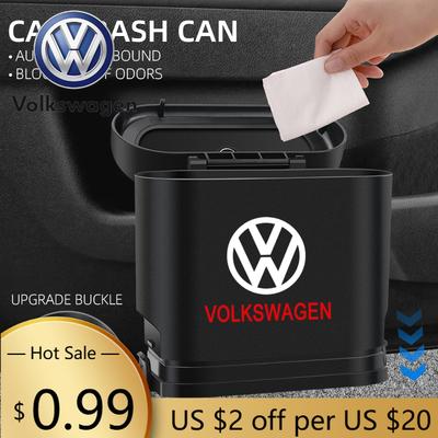Pentru VOLKSWAGEN VW Coș de gunoi portabil pentru mașină Cutie de depozitare mini suspendată pentru gunoi Pentru Volkswagen GOLF MK6 Polo Tiguan VW GTI CADDY PASSA