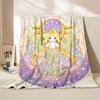 Pokemon Jirachi Cartoon Flannel Fluffy Blanket for Home Bedroom Bed Sofa Office Children Cover Adult Soft Blanket Baby Cute Gift