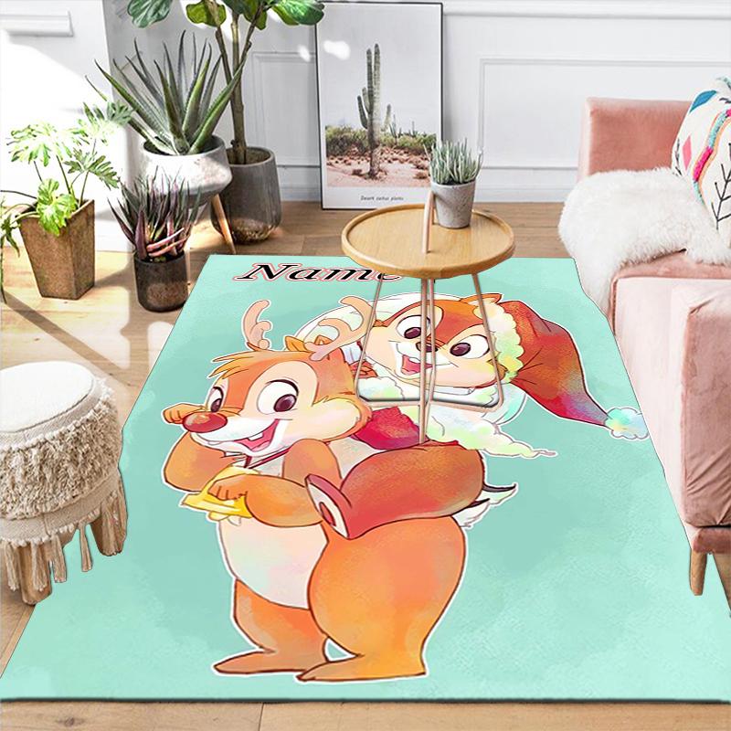 Custom 1Pc Christmas Chip Dale Rug Office Carpet Indoor Outdoor Entrance Doormat Nonslip Soft And Comfortable Living Room D91612