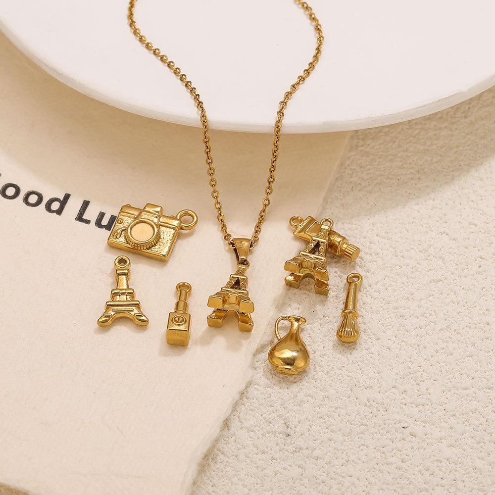 Yori 5 Stück Edelstahl 18K Gold Plated Anhänger DIY Schmuckzubehör Verwendet für DIY Herstellung von Armband Halskette