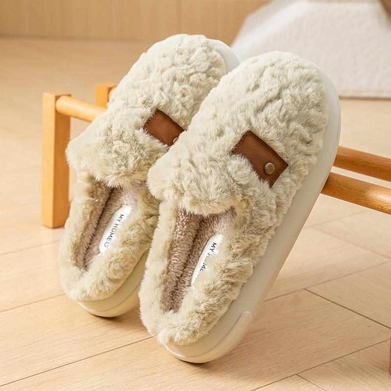Home Cotton Slippers Autumn and Winter Home Indoor Non-slip Soft-soled Cotton Shoes 2025 New Home Thermal Plush Shoes