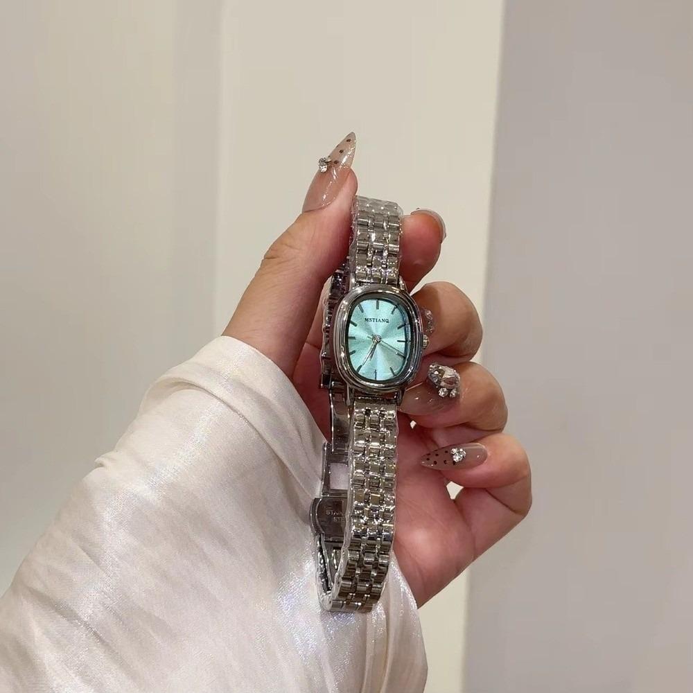 

New Korean Version Small Dial Watch College Style Simple Steel Strip Watch High Quality Quartz Watchs Student Gift синій