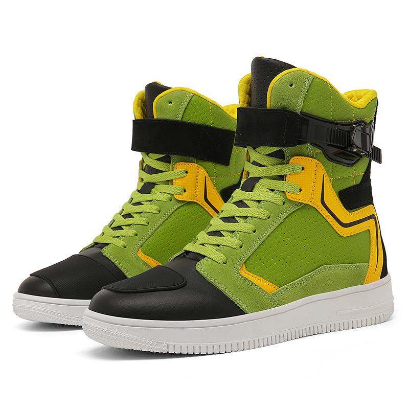 New large-sized high-top motorcycle riding shoes for autumn and winter, all-season off-road motorcycle shoes, and cycling racing boots