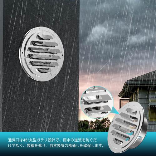 Okryain 100mm Round Ventilation Grille, Stainless Steel, for Ducts, Indoor Ventilation, with Insect Screen, for Duct Hose and Pipe Connections, Plumbi