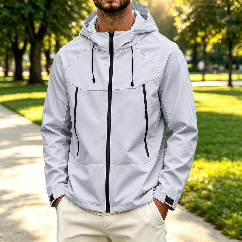 Men's Outdoor Sports Jacket Windbreaker for Hiking Running and