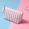 New Make Up Pouch Travel Striped Printed Cosmetic Bag Toiletry Organizer Purse Travel Portable Storage Bag Clutch