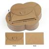 100 Kraft Paper Envelopes With 100 Blank Paper Cards, Mini Envelopes With Heart Closure For Gift Cards Diy Graffiti - Pjun