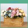 Realistic Rose Peony Artificial Flower Bouquet For Home Wedding Hotel Decoration Silk Material