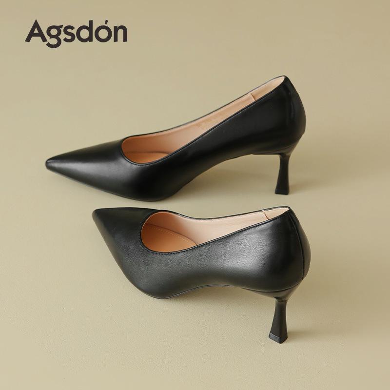 Augustine black high heels women's 2025 new summer temperament high-end not tired feet fashion commuter work shoes