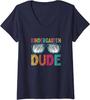 100. Schultag Lehrer Schüler 100 Tage Damen V-Ausschnitt T-Shirt
