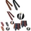 Herren Pu-Leder Krawatte Schmale Version 5,5 cm Breite Britischer Business-Stil Einfarbig