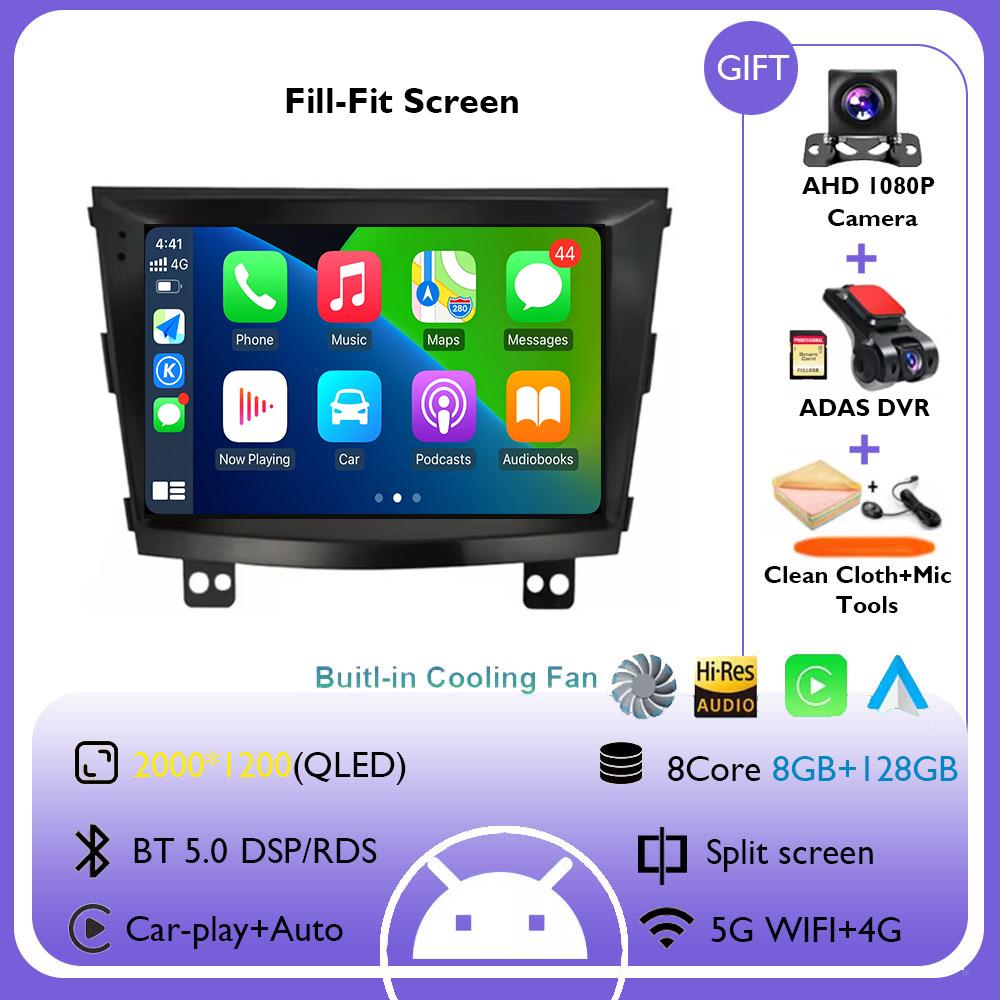 Android 14 For SsangYong Tivolan Tivoli 2014 - 2017 Car Video Multimedia QLED 4G+WIFI DSP GPS Radio Player 360 Camera Head Unit