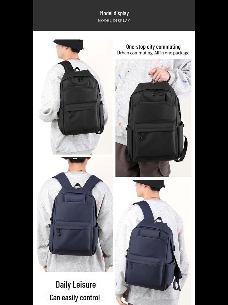 Cross-Border Casual Fashion USB Charging Backpack | High-End Trendy Commuter Bag with Custom Printing