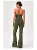 Women's Open Back Yoga Jumpsuit: Butt-Lifting Micro Flare Pants with Bare Feel Fit