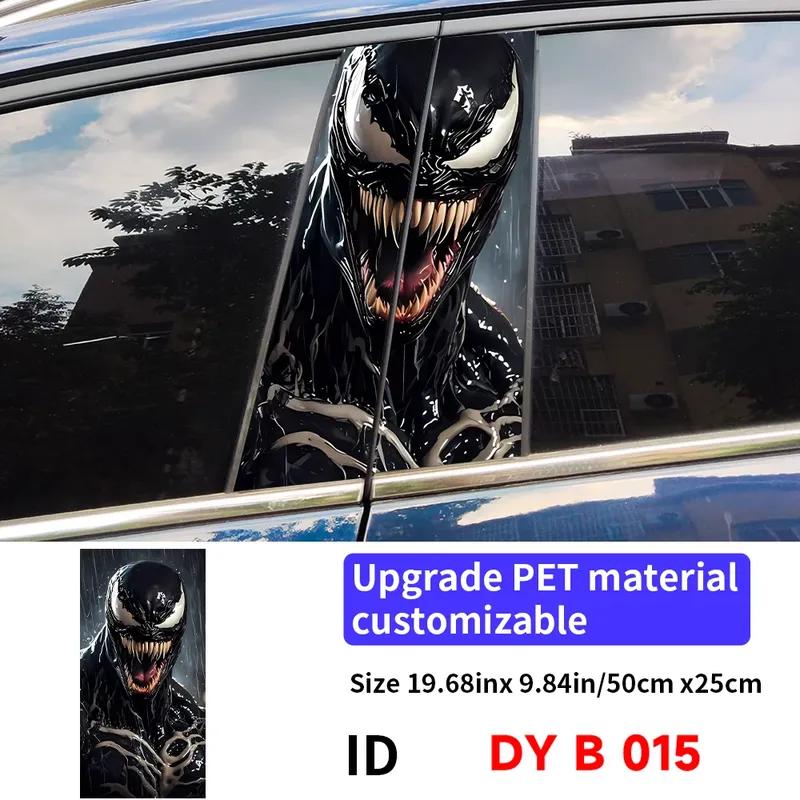 Venom Autoaufkleber Auto B-Säule Auto Mittelkonsole Dekoration Abdeckung Kratzer Wasserdicht Sonnenschutz Vinyl Aufkleber Zubehör