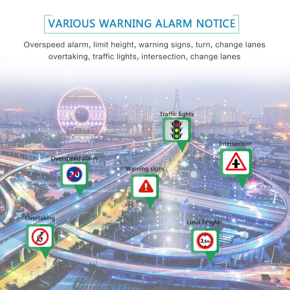 NAVIGATORI SAT per Auto Navigatore Auto Camion Sistema di Navigazione GPS Schermo Touch HD con Aggiornamenti Mappe a Vita per UK UE