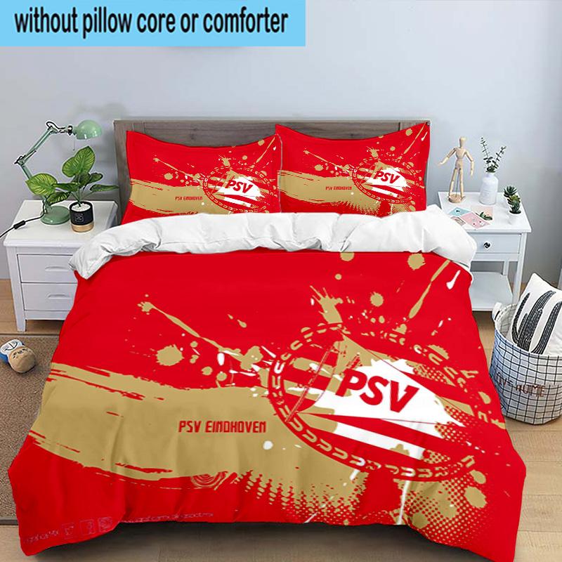 Psv Eindhoven Crest 3PCS Bedding set,Ideal for1pc Duvet Cover And 2pcs Pillowcases Perfect for Christmas gift,Ideal for Bedroom, Dormitory