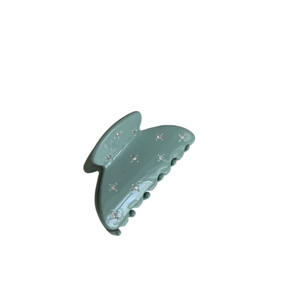 Retro Acetic Acid Rhinestone Semicircle Hair Clip Headwear Korean Style Shark Clip Girls Hair Claw