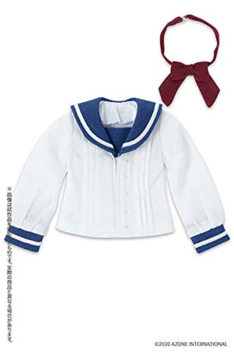 1/6 Pureneemo PNXS Sailor Ribbon Blouse II Blue x Bordeaux (Doll Compatible)