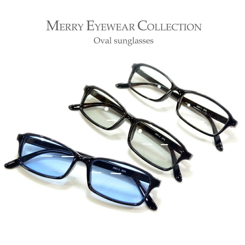 Garment Sunglasses for Men and UV Oval and Colored and Light Black x Blue Women, Protection, Square, Lenses, Lt.