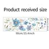 New Painted Blue Flower Butterfly Wall Sticker Living Room Bedroom Background Home Decoration Self-adhesive Wallpaper Plant Stickers