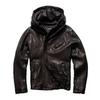 Casual sports oblique zipper hooded leather leather jacket for men and women, new vegetable tanned sheepskin jacket