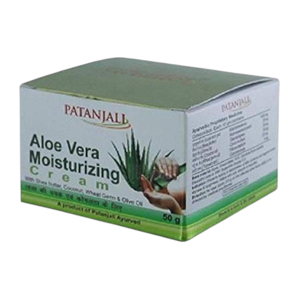 Patanjali Aloevera Moisturizing Cream 50 gm Pack of 1 for Soft Smooth Skin Hydration & Daily Care