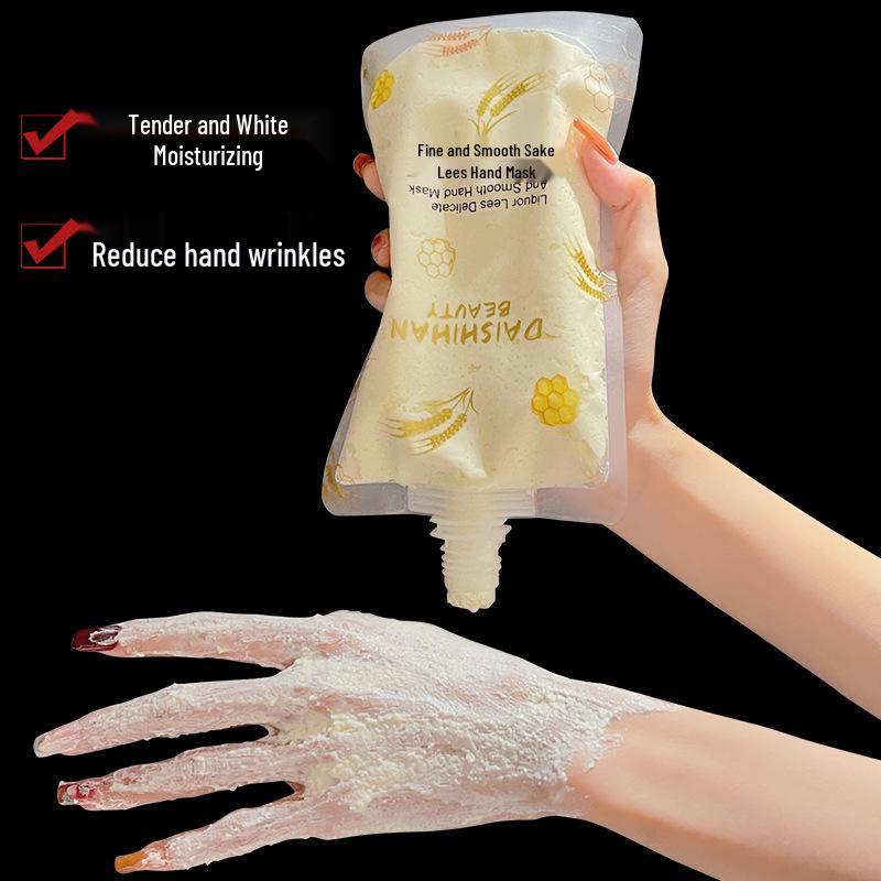 Daishihan Rice Wine Lees Hand Mask: Smooth, Brighten & Say Goodbye to Dry Hands