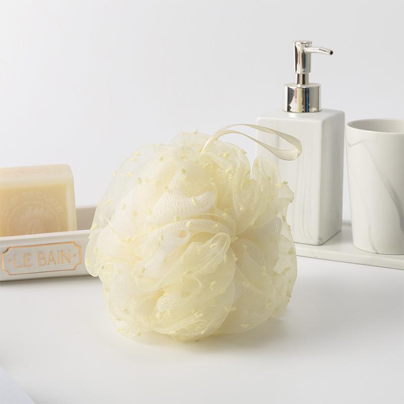 Xiaohongshu Super Soft Lace Bath Sponge - Large, Non-Shedding, Lathering Scrub Ball for Shower
