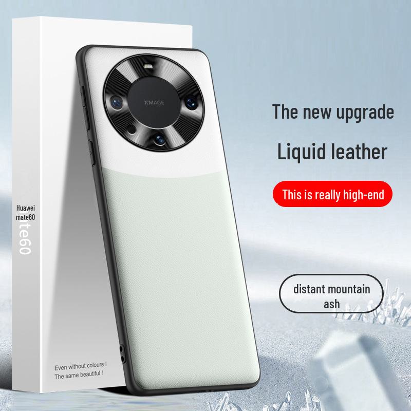 Liquid Leather Anti-fall Protective Cover for Huawei Mate60, One-by-one Shipping.