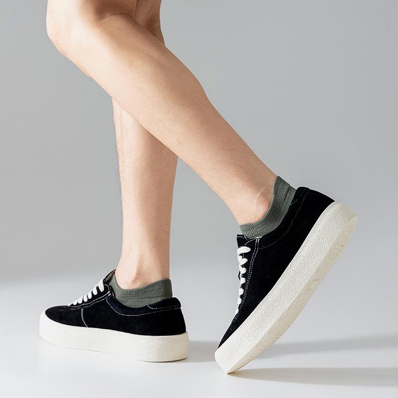 Men's Autumn and Winter Invisible Boat Socks, Simple and Breathable Cotton Socks, Casual Short Socks