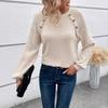 Autumn and Winter New Collection, Lace Patchwork, Raglan Sleeves, T-shirt, Women's, Fashionable and Versatile, Round Neck, Autumn and Winter Interior