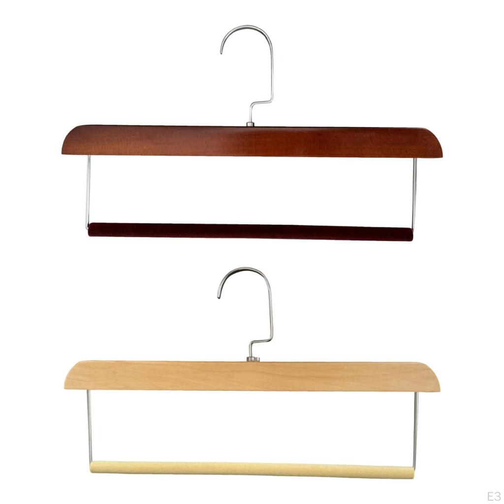 Pants Hanger Flocked Anti Slip Clothes Storage Rack for Clothing Store Closet