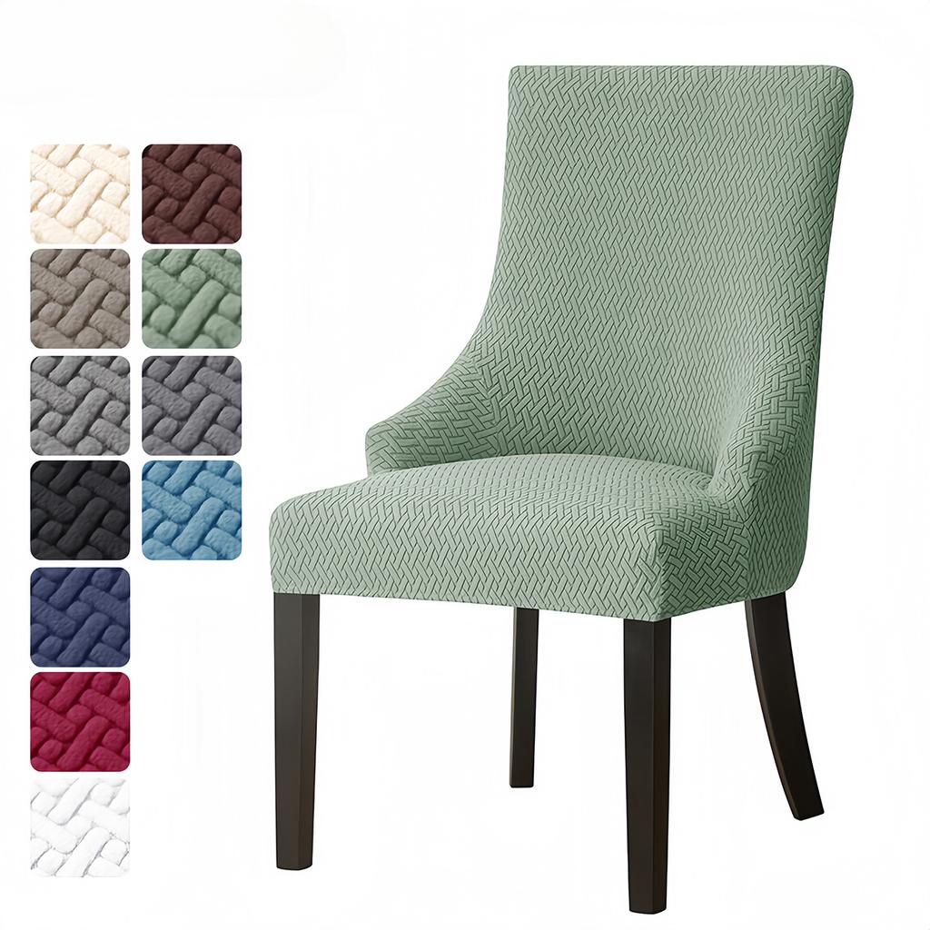 Elastic T-shaped Jacquard European Soft-pack Chair Cover Leisure Chair Home Hotel Dining Chair Small Armchair Cover Cover