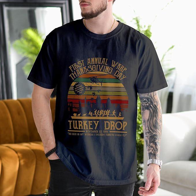 Thanksgiving Funny Gift First Annual WKRP in Turkey Drop Gift Unisex T-Shirt Unisex T-Shirt XXXL